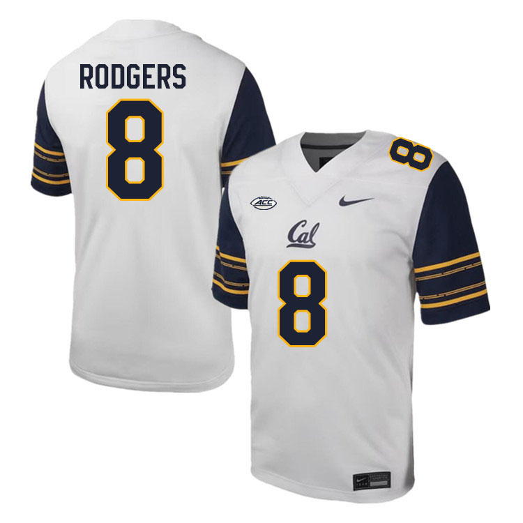 California Golden Bears #8 Aaron Rodgers ACC Conference College Football Jerseys Stitched Sale-White